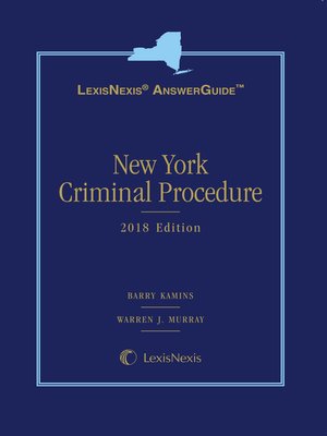 cover image of LexisNexis AnswerGuide New York Criminal Procedure